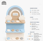 Personalised Ice Blue Rainbow Tonie Shelf & Toniebox Dock | Toniebox Storage Display
