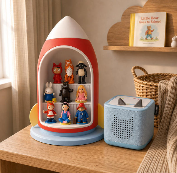 Rocket Toniebox Stand & Shelf | Large 3D Printed Toy Display , Tonies Holder